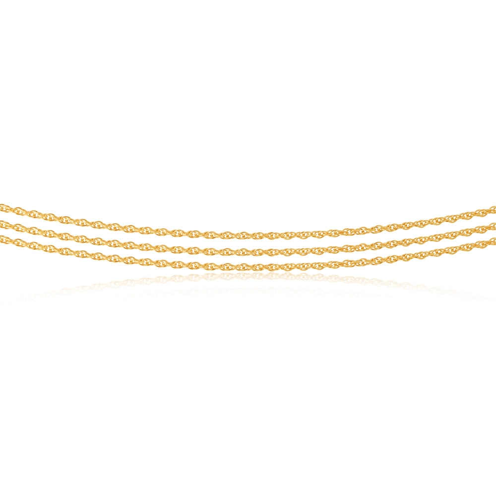 9ct Gold Silverfilled 43cm Necklace