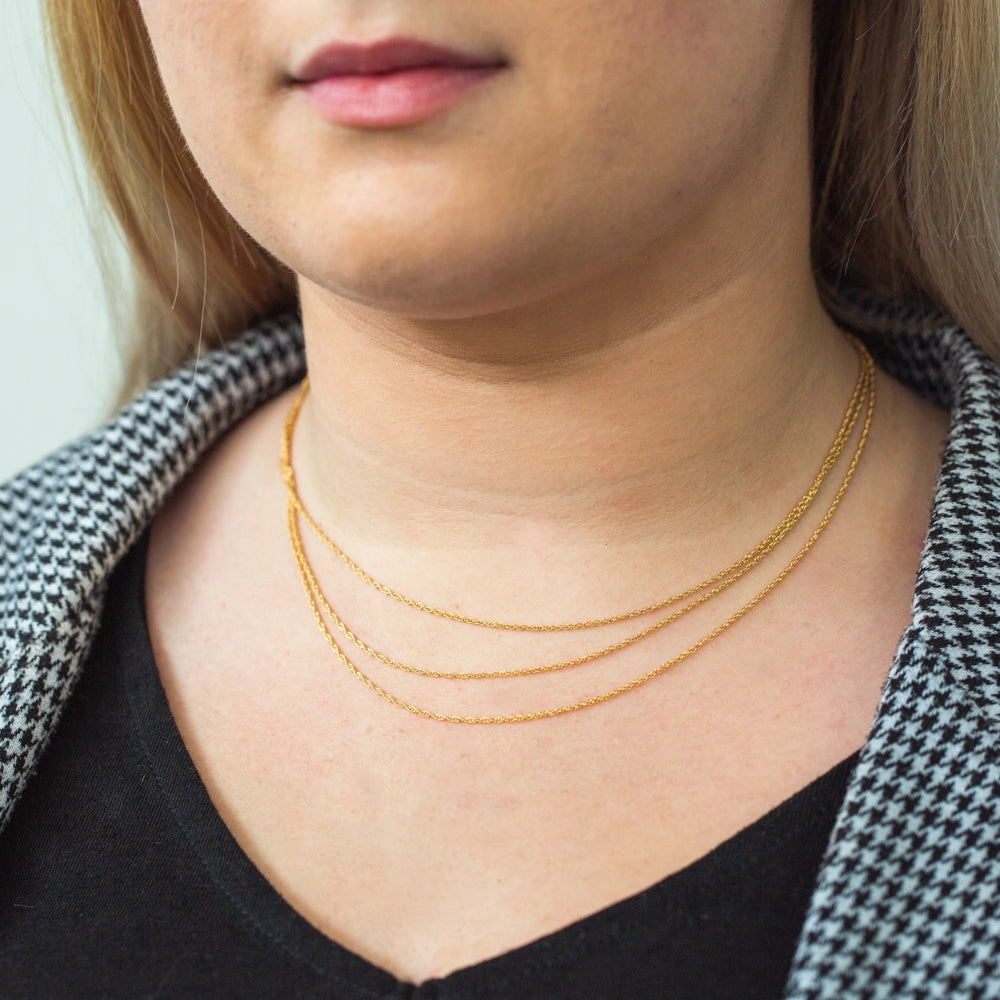 9ct Gold Silverfilled 43cm Necklace