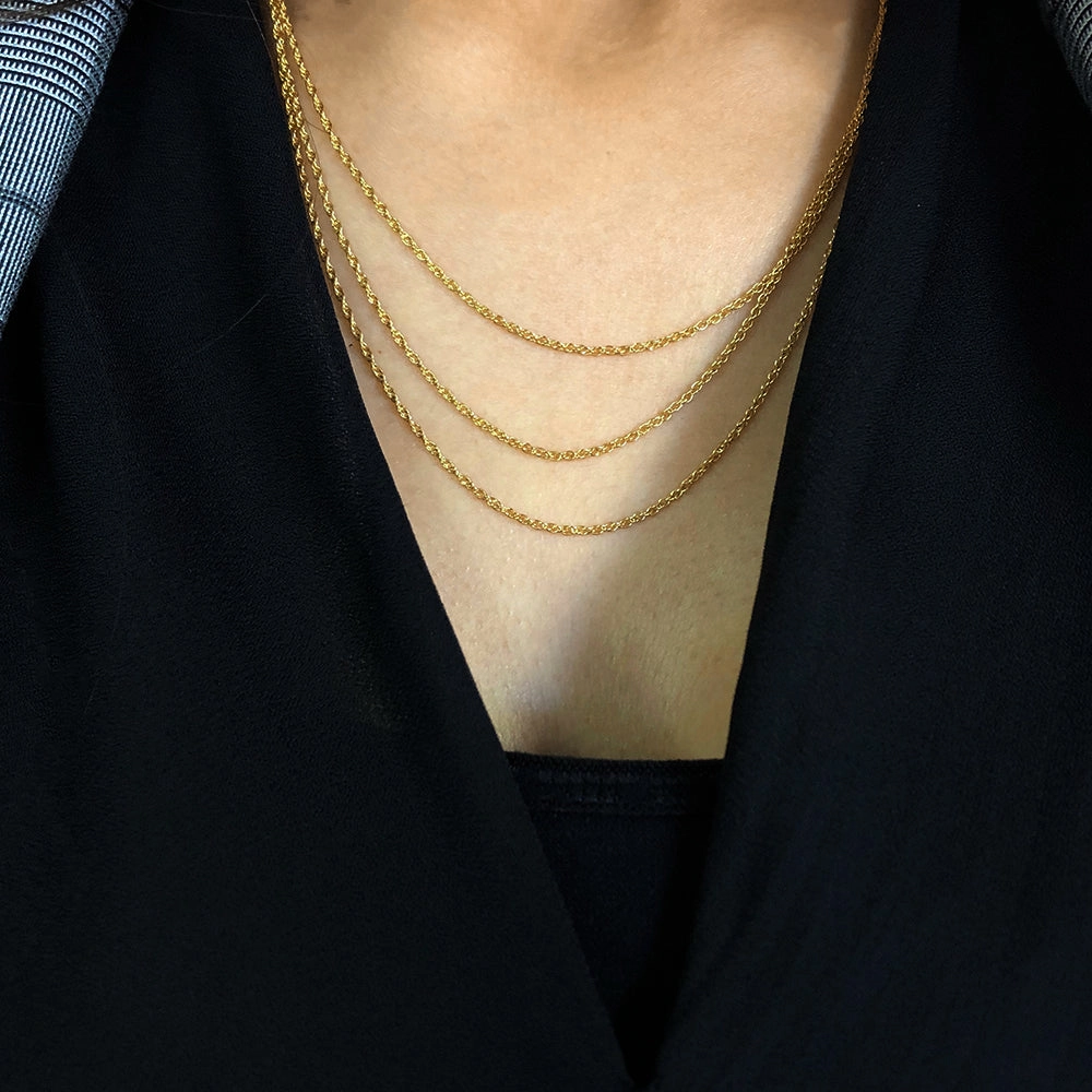 9ct Gold Silverfilled 43cm Necklace