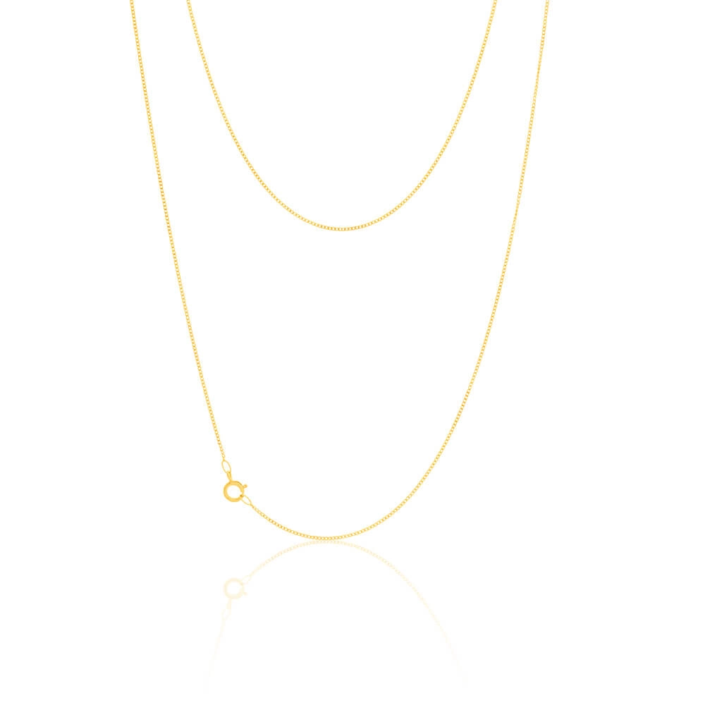 9ct Yellow Gold 22 Gauge Curb Chain