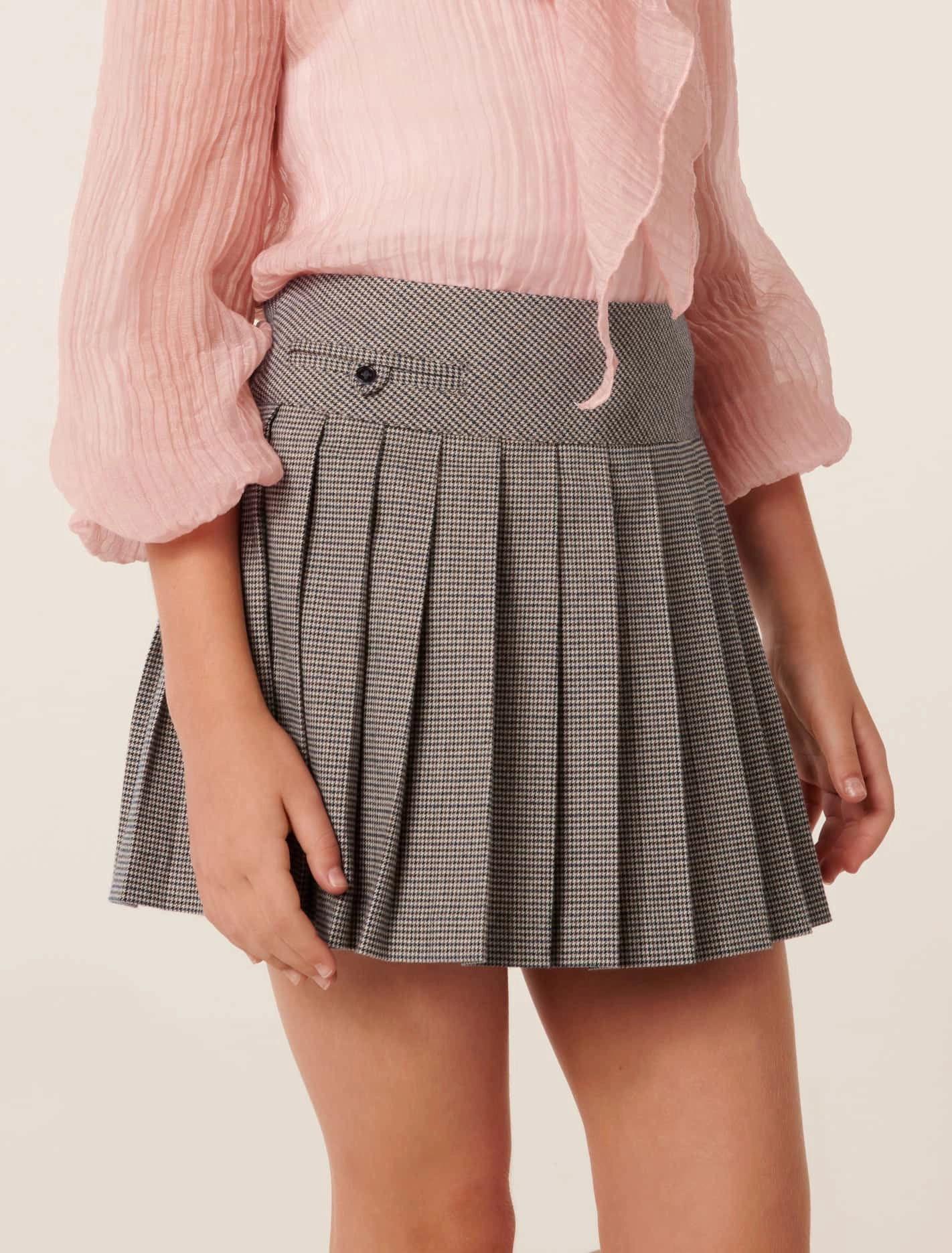 Alberta Teen Pleat Mini Skirt