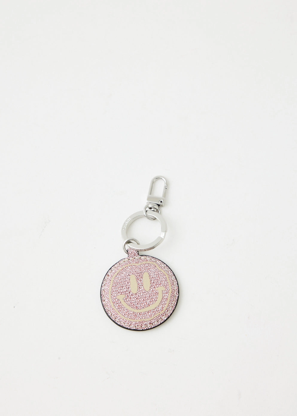Banner Smiley Glitter Keychain