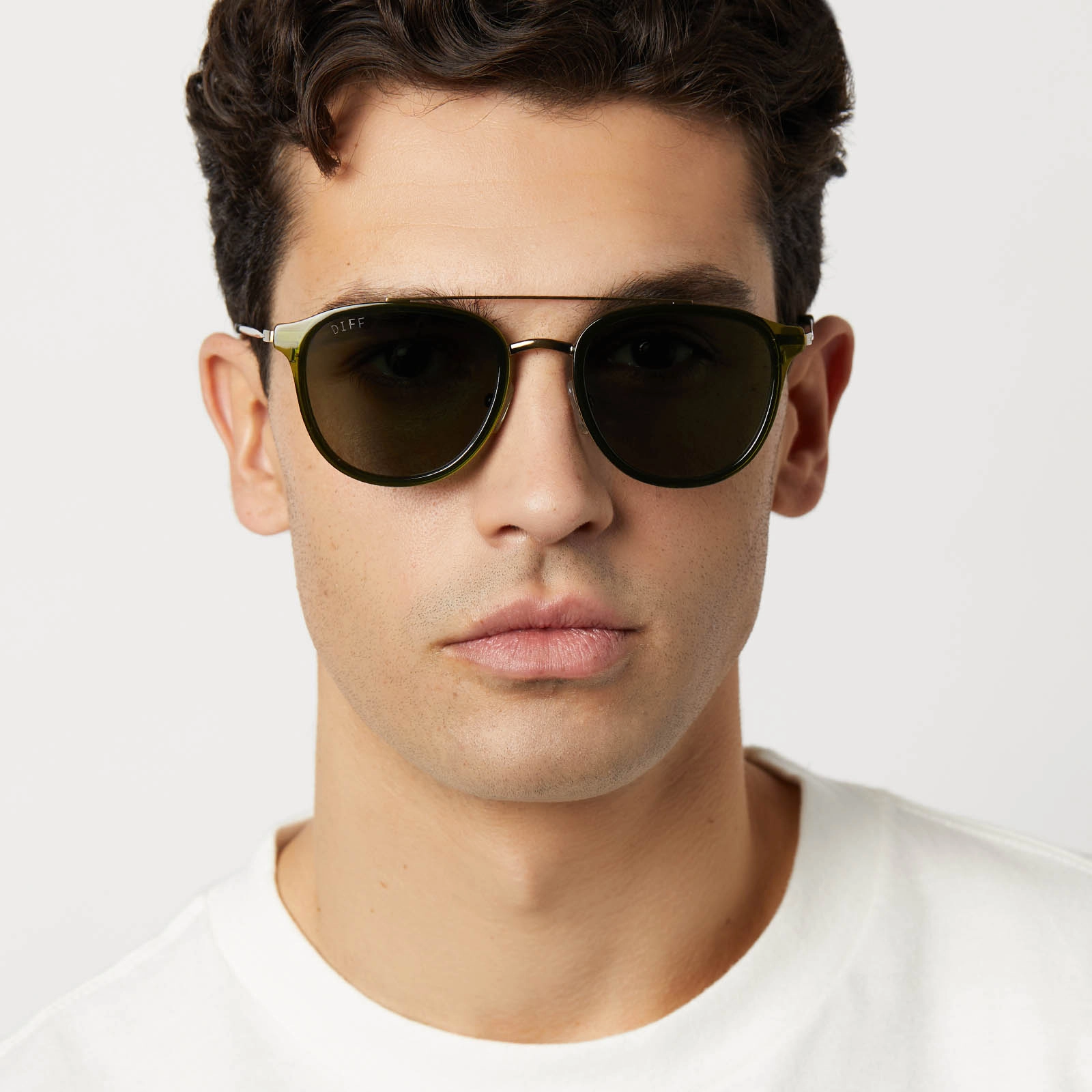 CAMDEN - DARK OLIVE CRYSTAL   G15   POLARIZED SUNGLASSES