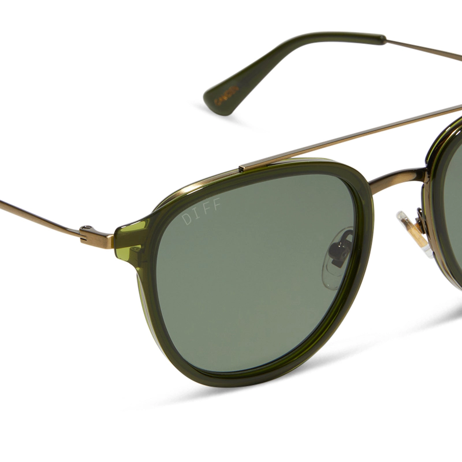 CAMDEN - DARK OLIVE CRYSTAL   G15   POLARIZED SUNGLASSES