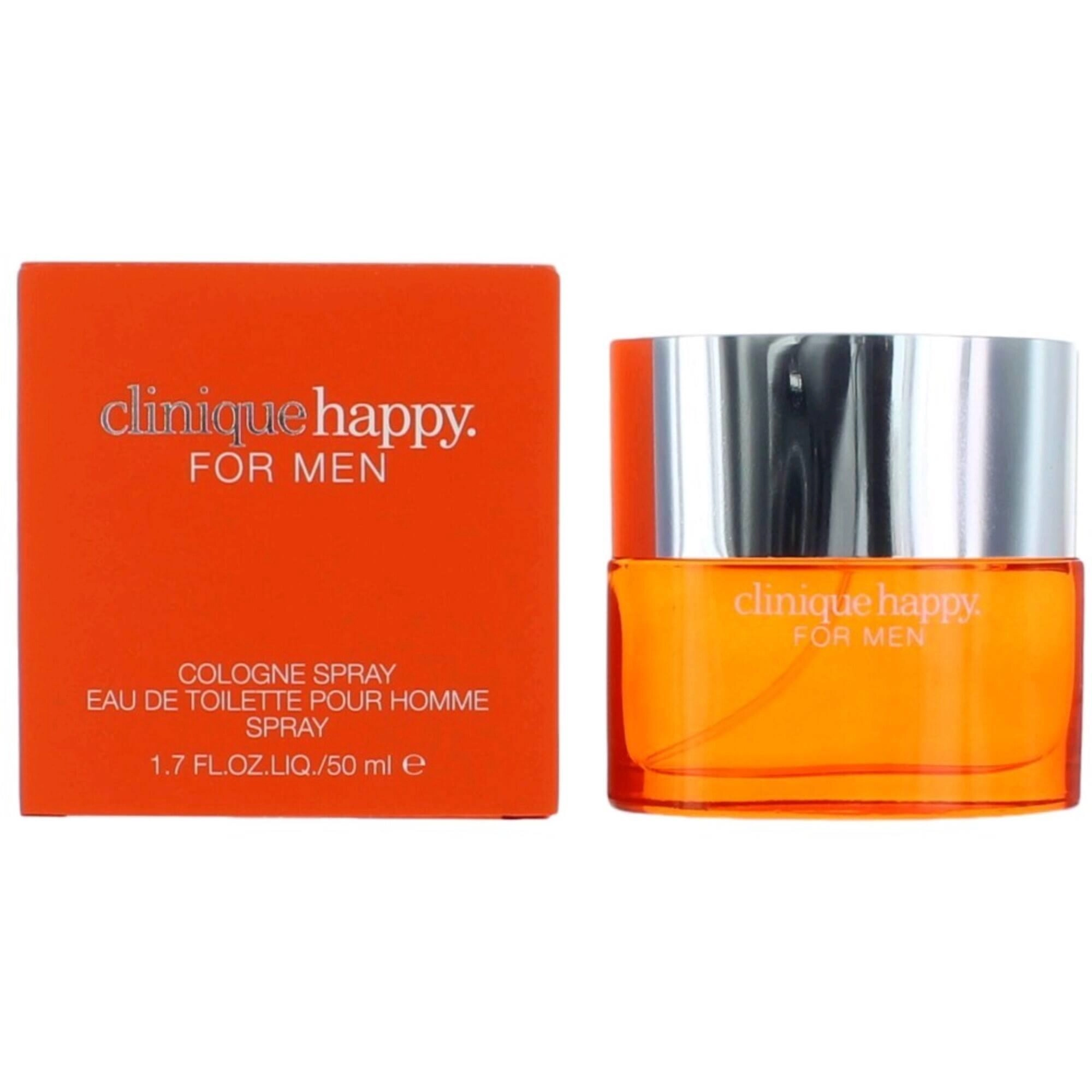 Clinique Men's Eau De Toilette Spray - Happy Refreshing and Longer-Lasting, 1.7 oz