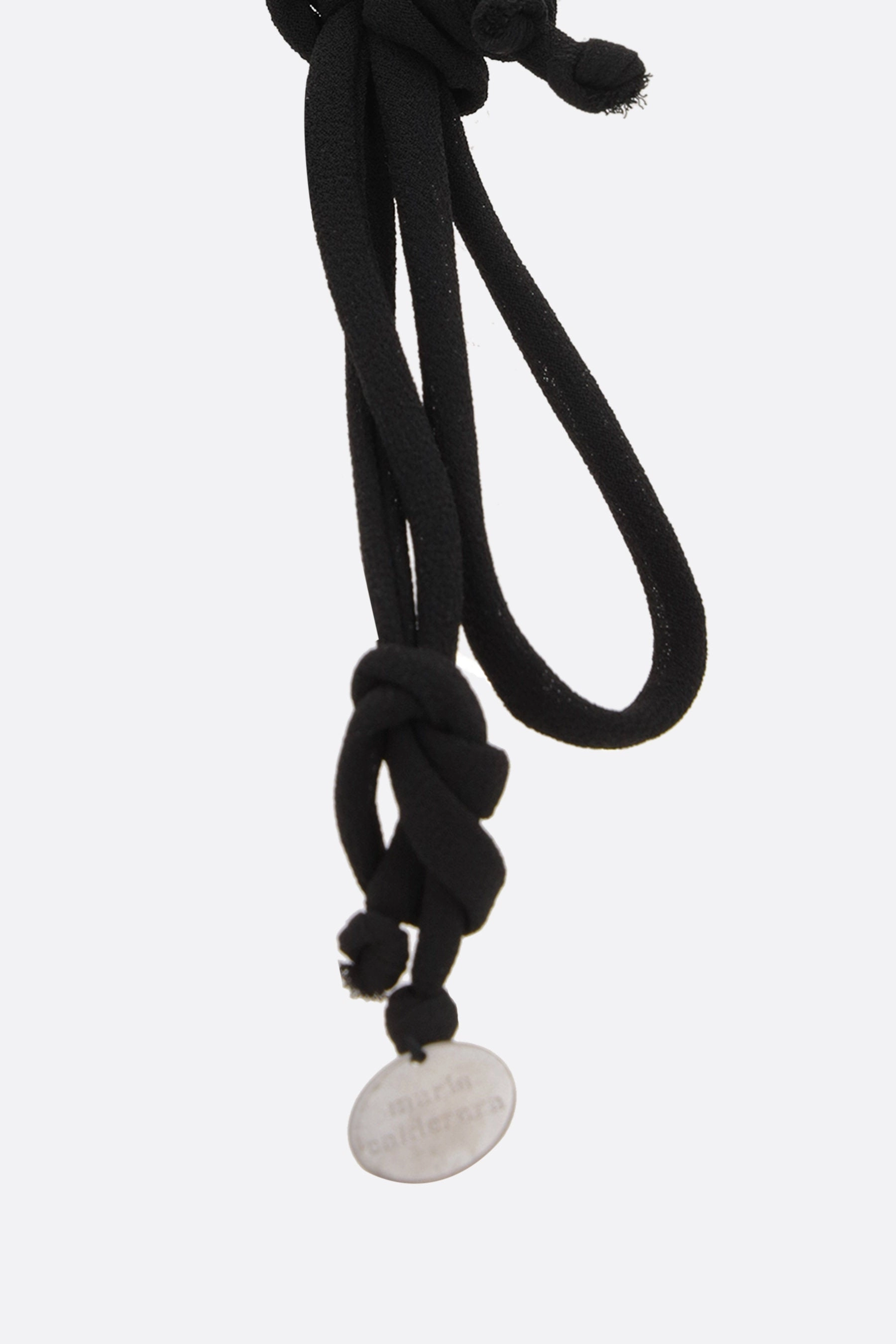 crêpe necklace with resin corals