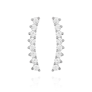 Cubic Zirconia Climber Earrings