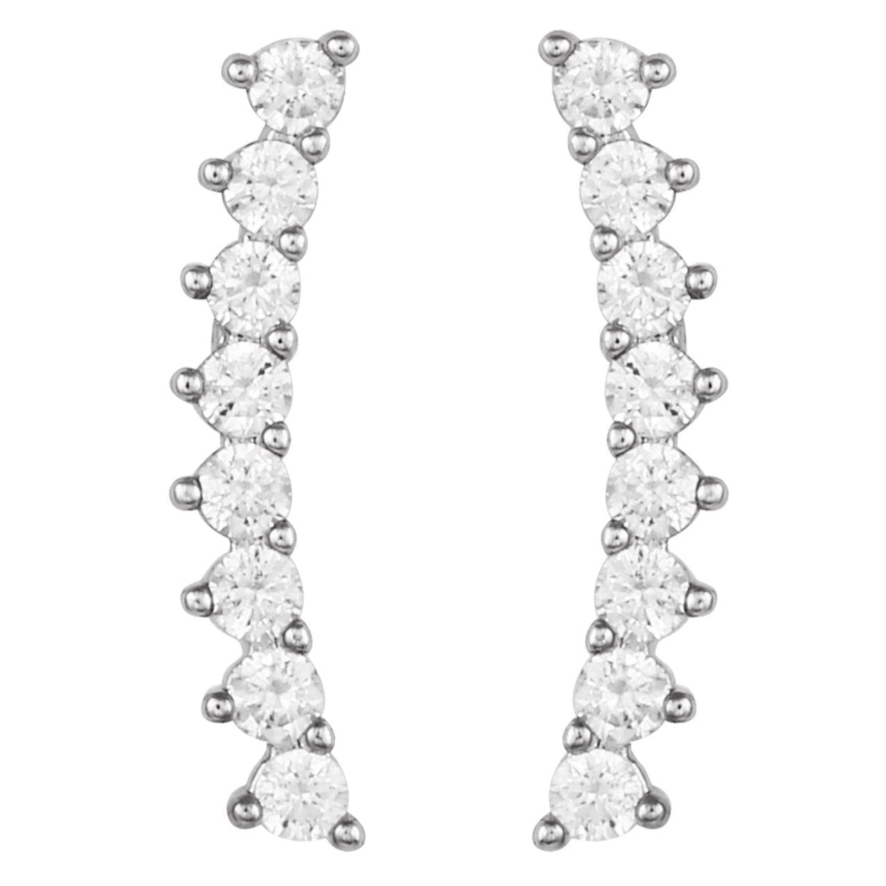 Cubic Zirconia Climber Earrings