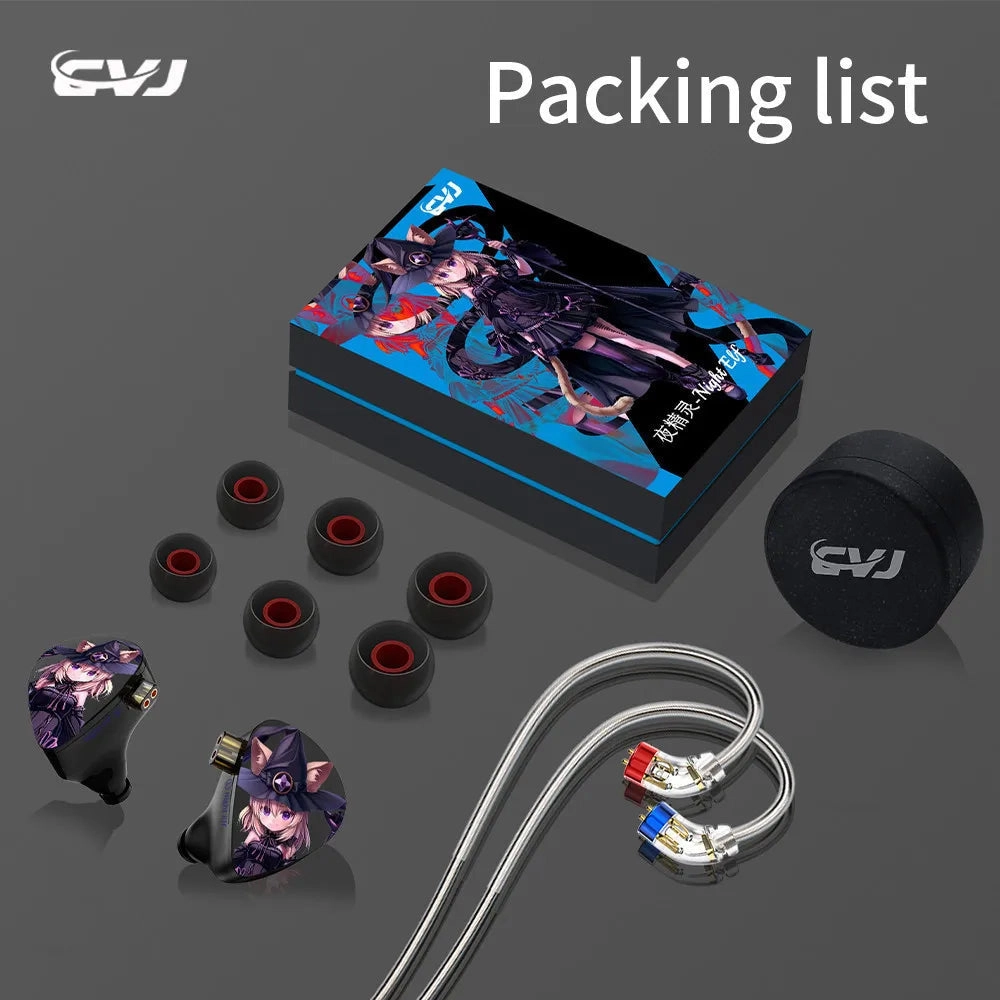 CVJ Night Elf 6mm 10mm Dual Dynamic 8mm Dynamic DLC IEMS