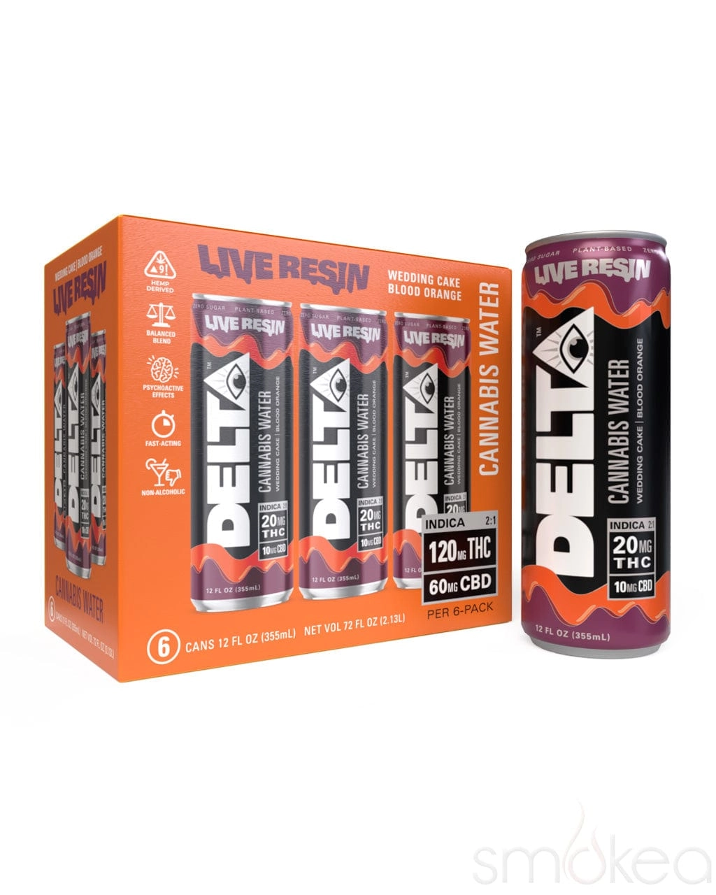 Delta Beverages Delta 9 Live Resin Cannabis Water - Blood Orange