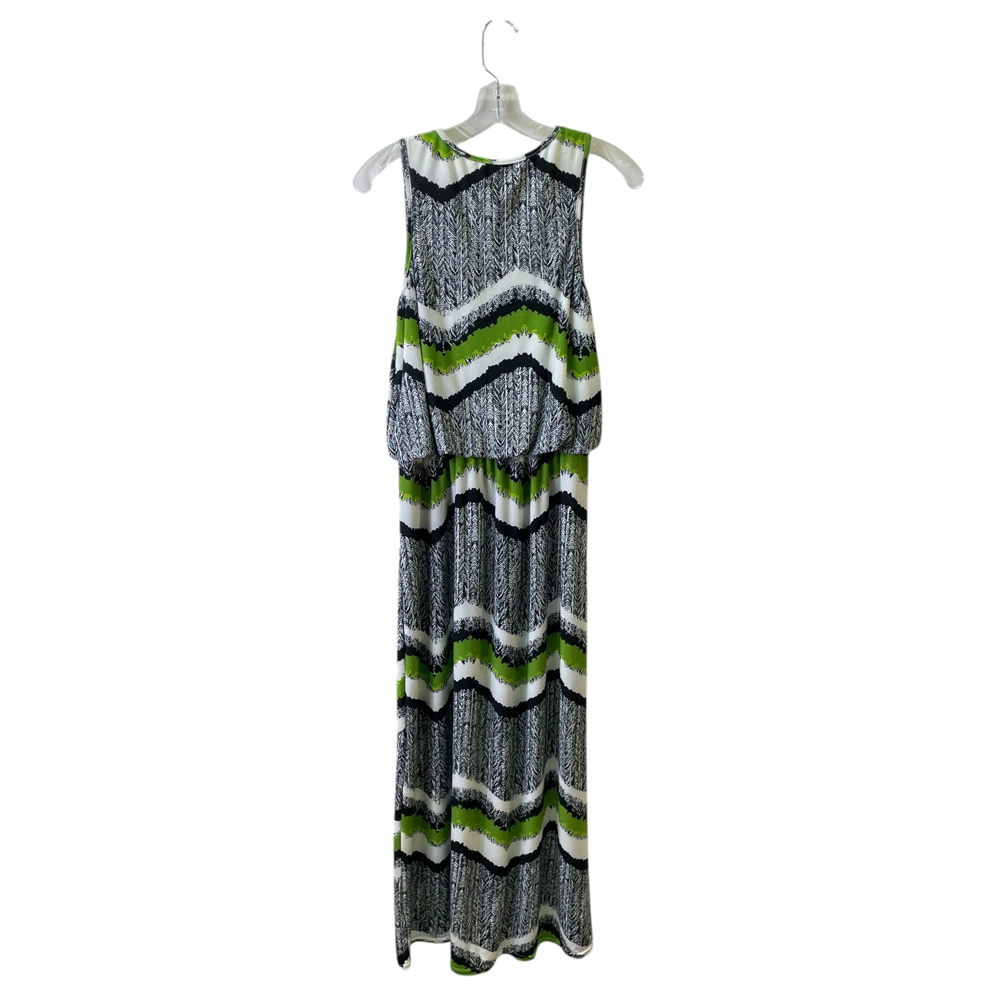 Dress Casual Maxi By Magic In Black & Green, Size:L