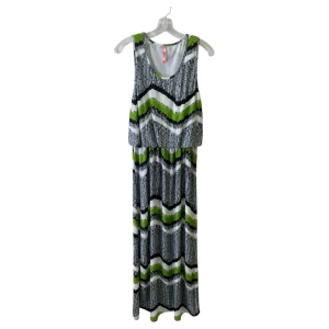 Dress Casual Maxi By Magic In Black & Green, Size:L