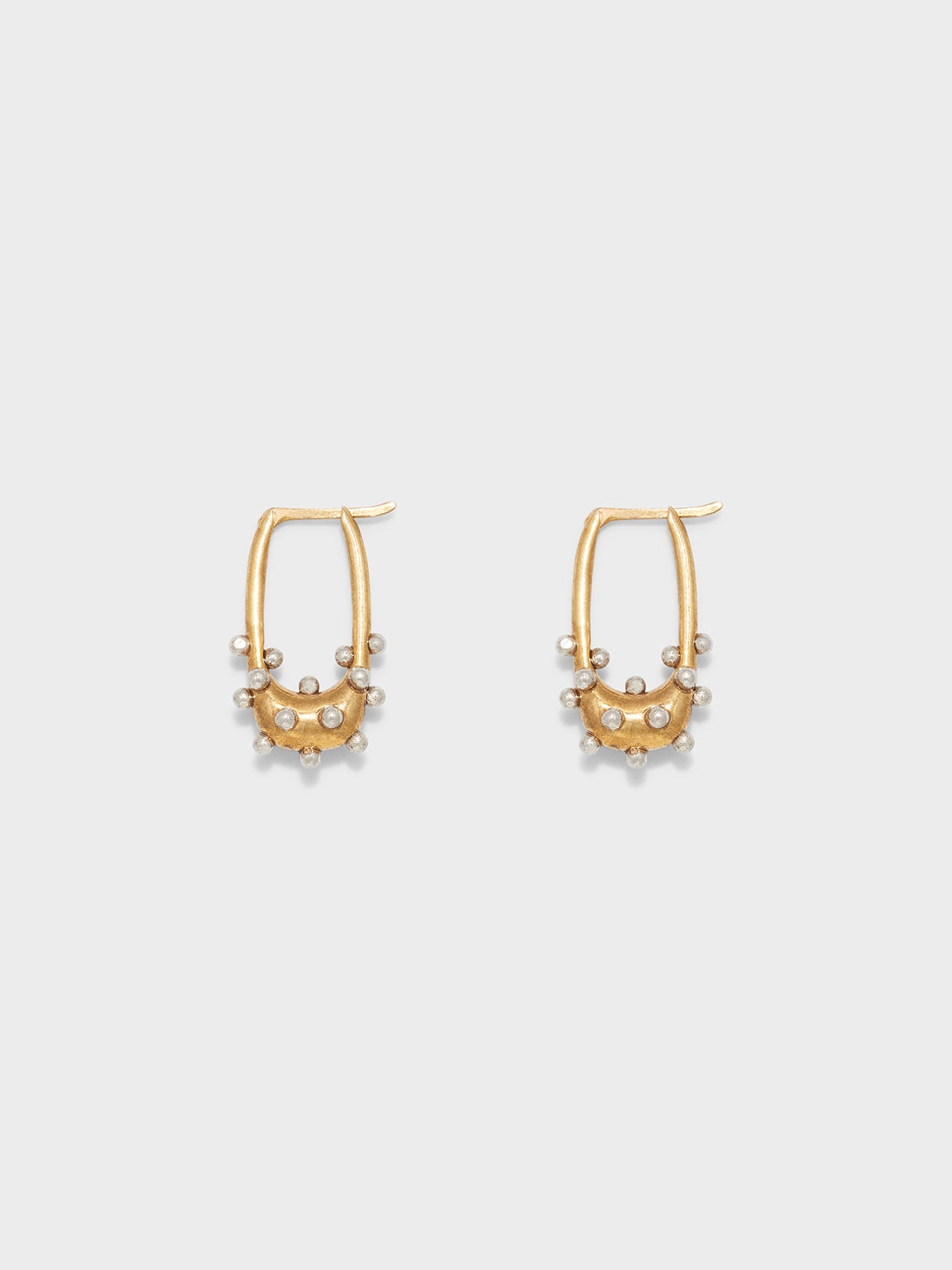 Elijah 18kt Gold and Palladium-Plated Hoop Earrings