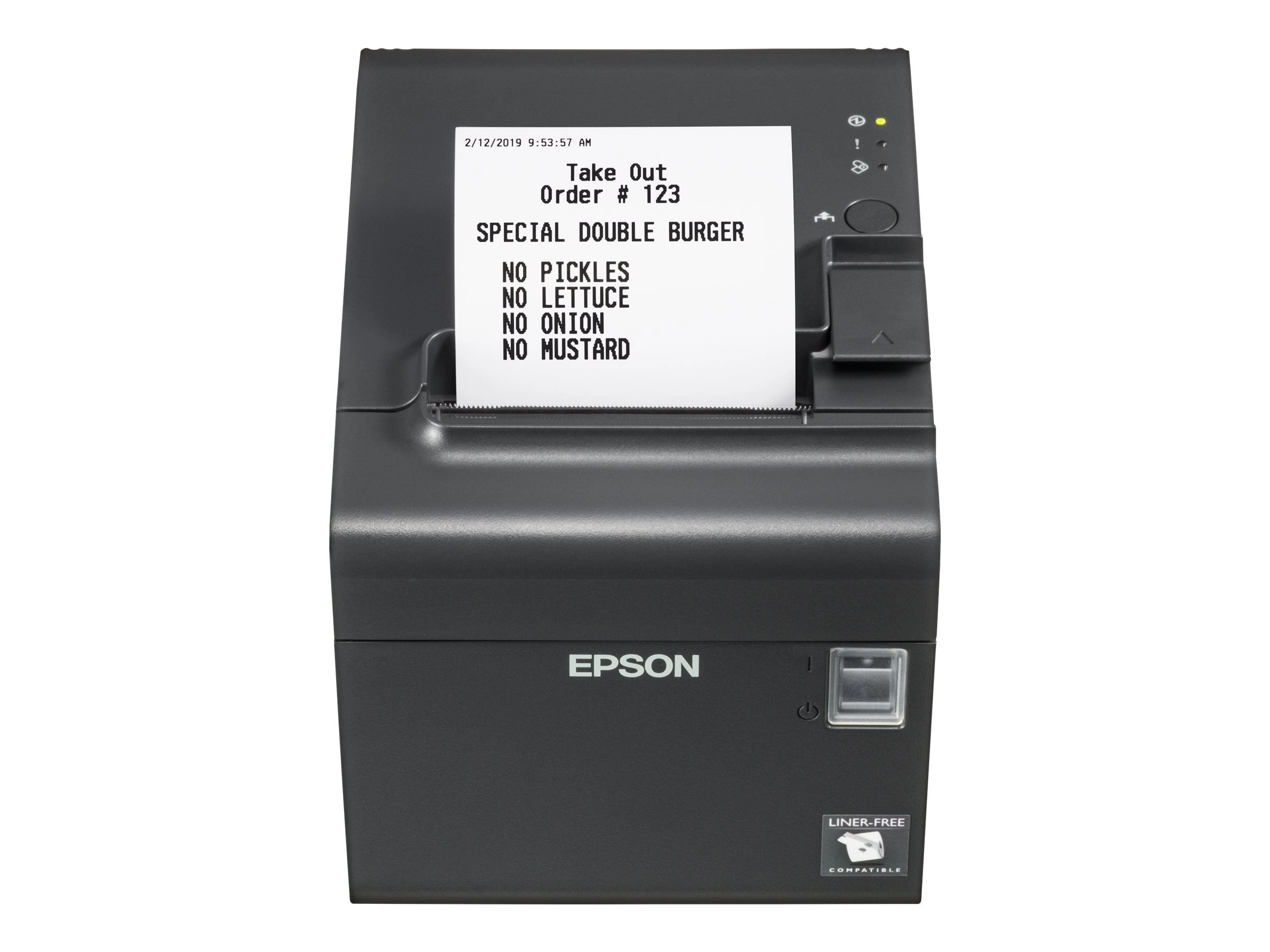 Epson TM-L90II - Receipt printer - thermal line -  - 203 x 203 dpi - up to 401.6 inch/min - USB, LAN - cutter - Epson Dark Gray 4J8H7AA#ABA