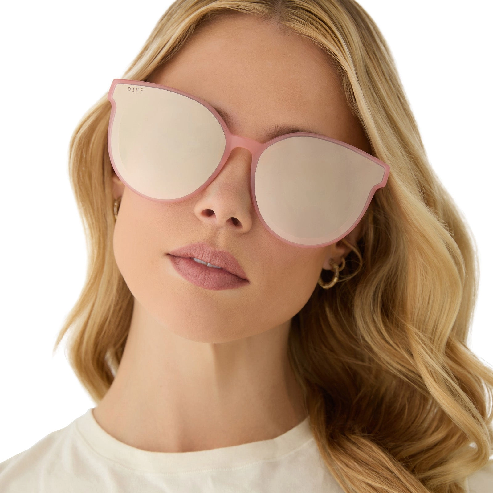 GEMMA - PEACH   COOL MATCHA GRADIENT MIRROR SUNGLASSES