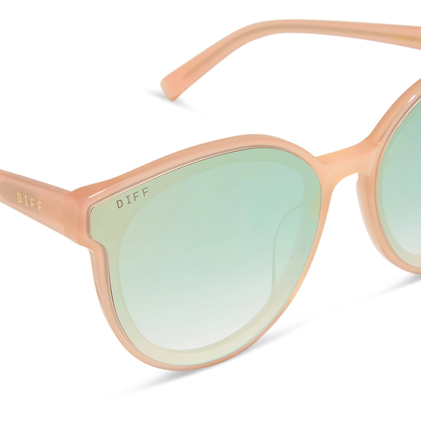 GEMMA - PEACH   COOL MATCHA GRADIENT MIRROR SUNGLASSES
