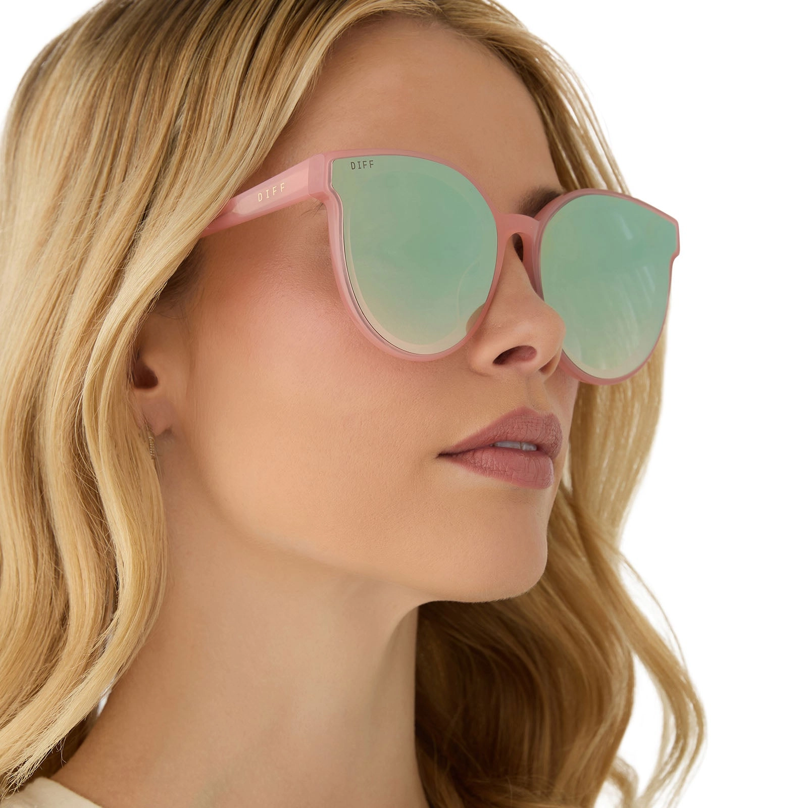 GEMMA - PEACH   COOL MATCHA GRADIENT MIRROR SUNGLASSES