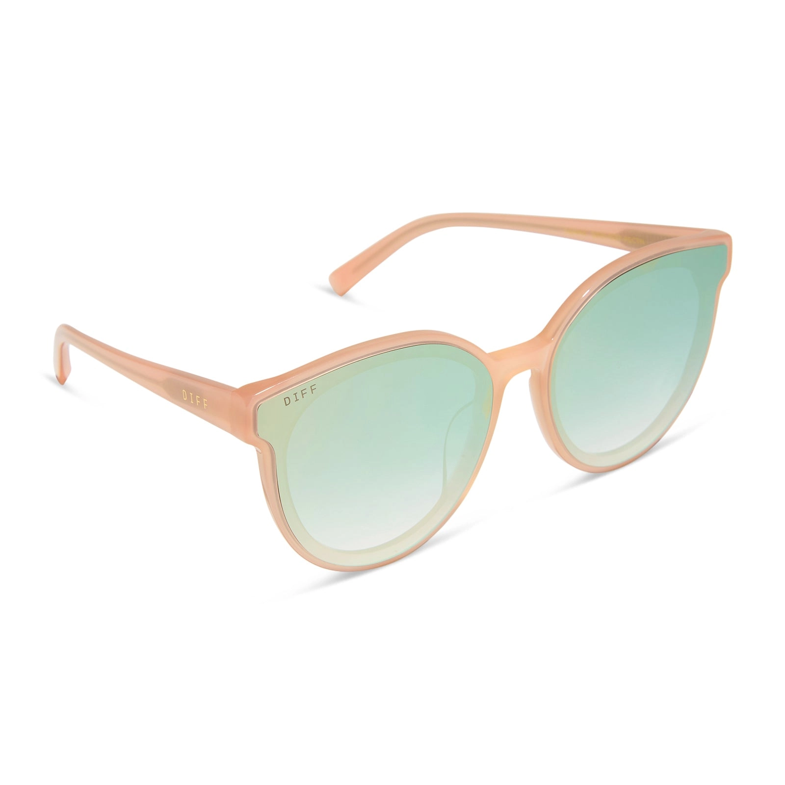 GEMMA - PEACH   COOL MATCHA GRADIENT MIRROR SUNGLASSES