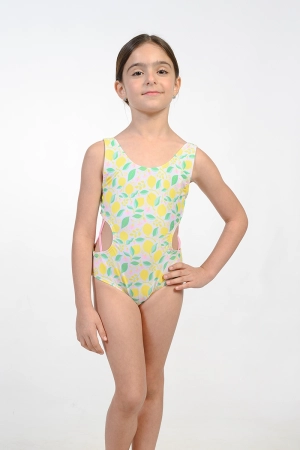 Girl's side-cut out bathing suit