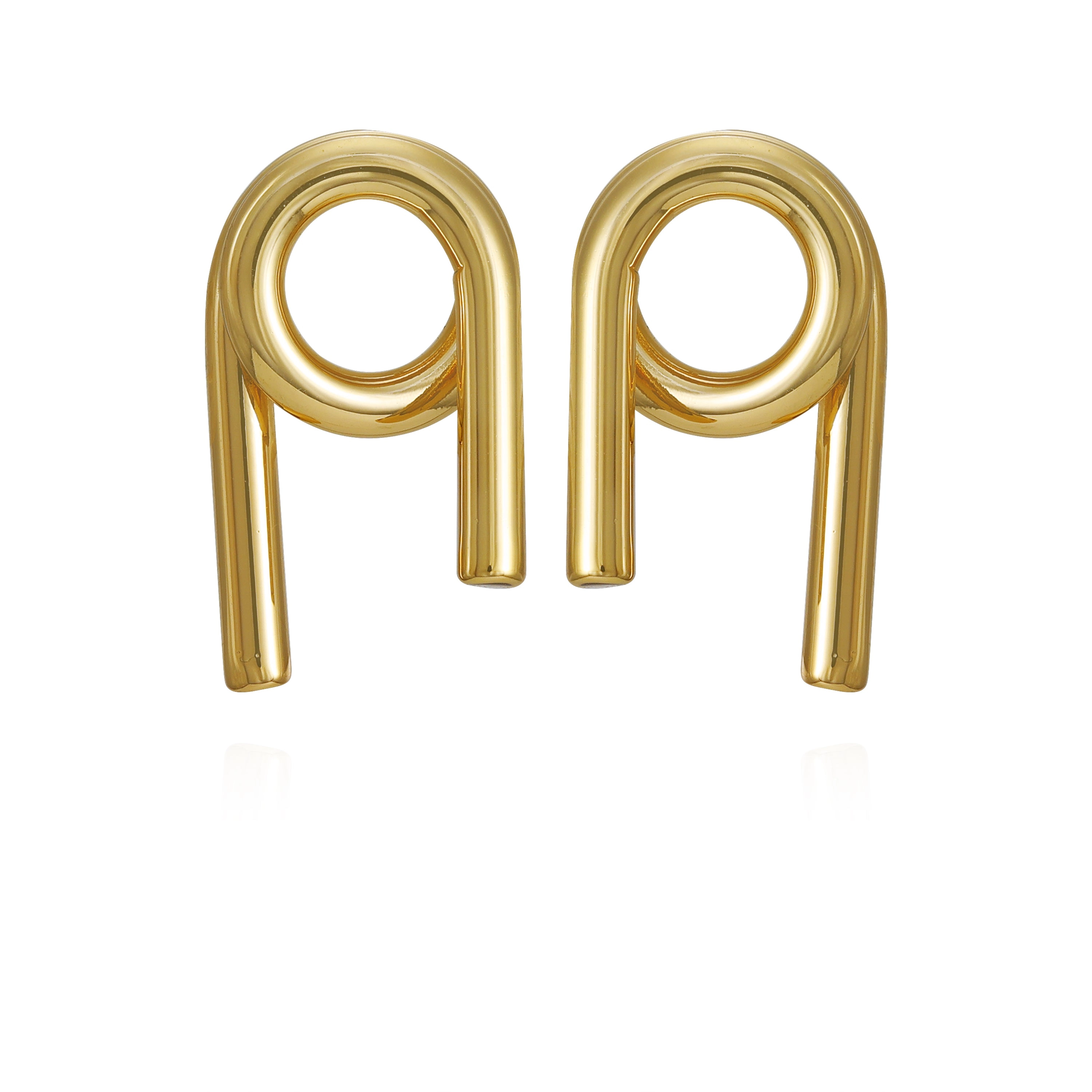 Goldtone Short Twisted Drop Earrings