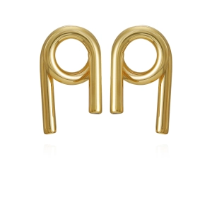 Goldtone Short Twisted Drop Earrings
