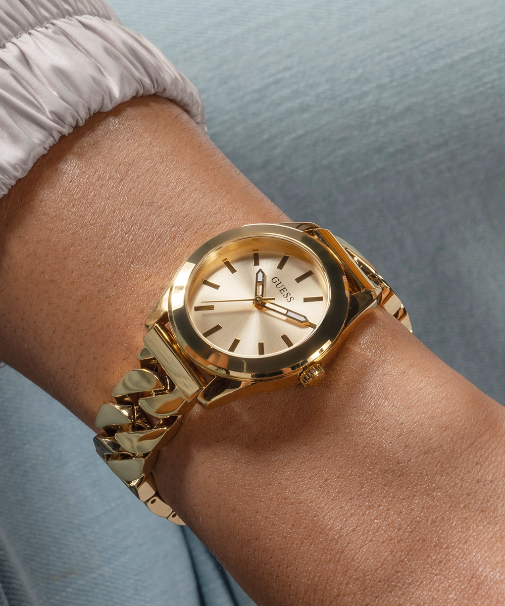 GUESS Ladies Gold Tone Analog Watch