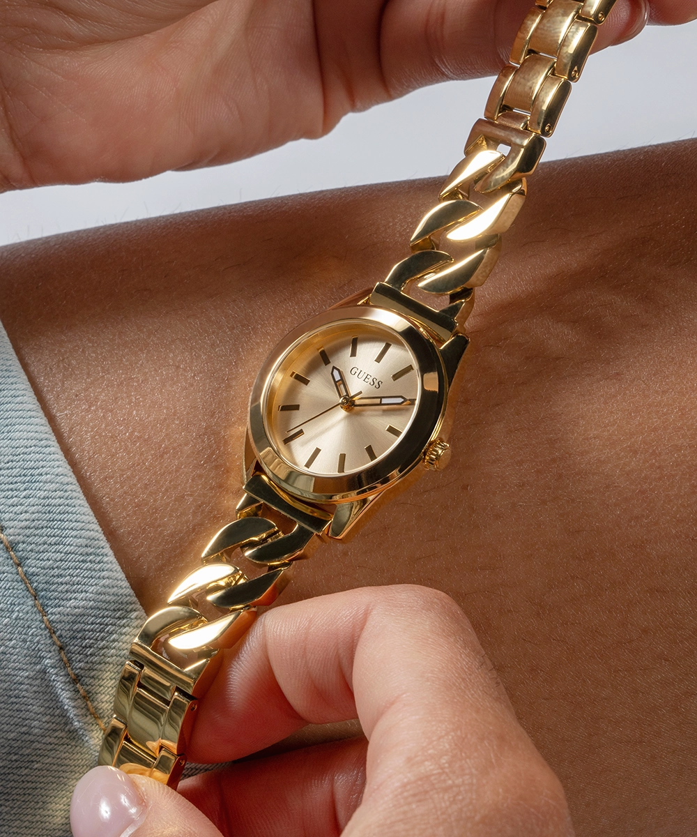 GUESS Ladies Gold Tone Analog Watch