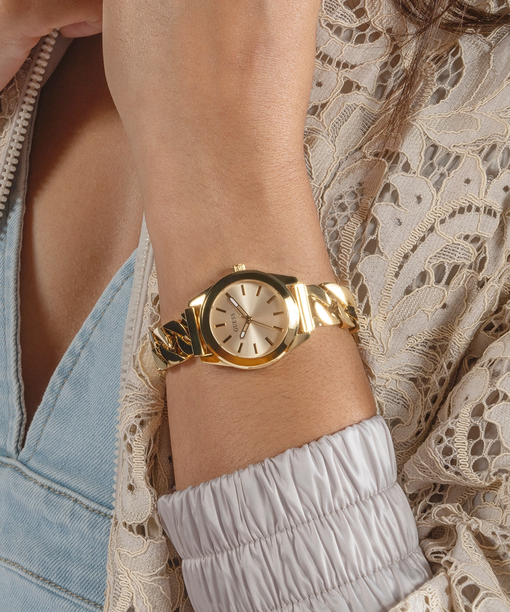 GUESS Ladies Gold Tone Analog Watch