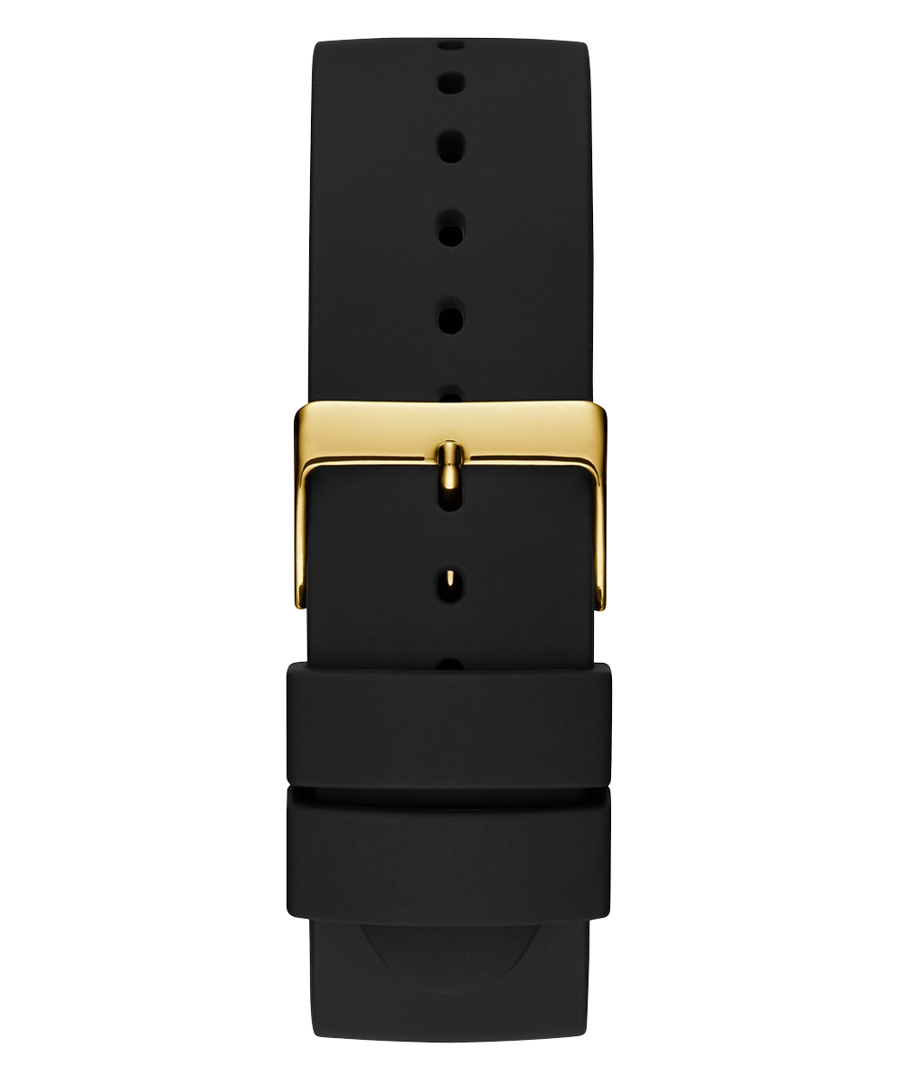 GUESS Mens Black Gold Tone Analog Watch