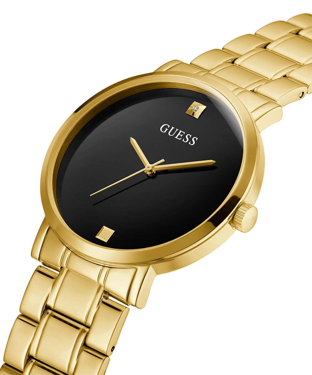 GUESS Mens Gold Tone Analog Watch