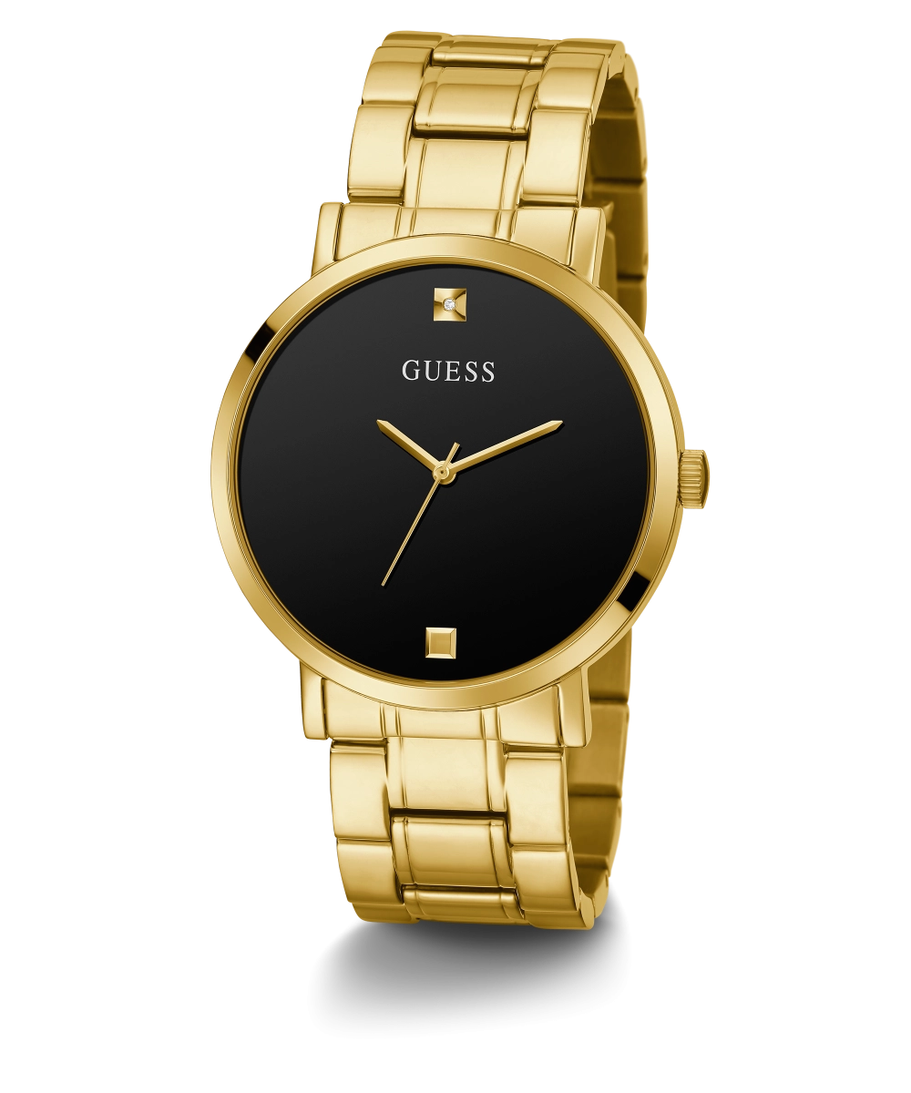 GUESS Mens Gold Tone Analog Watch
