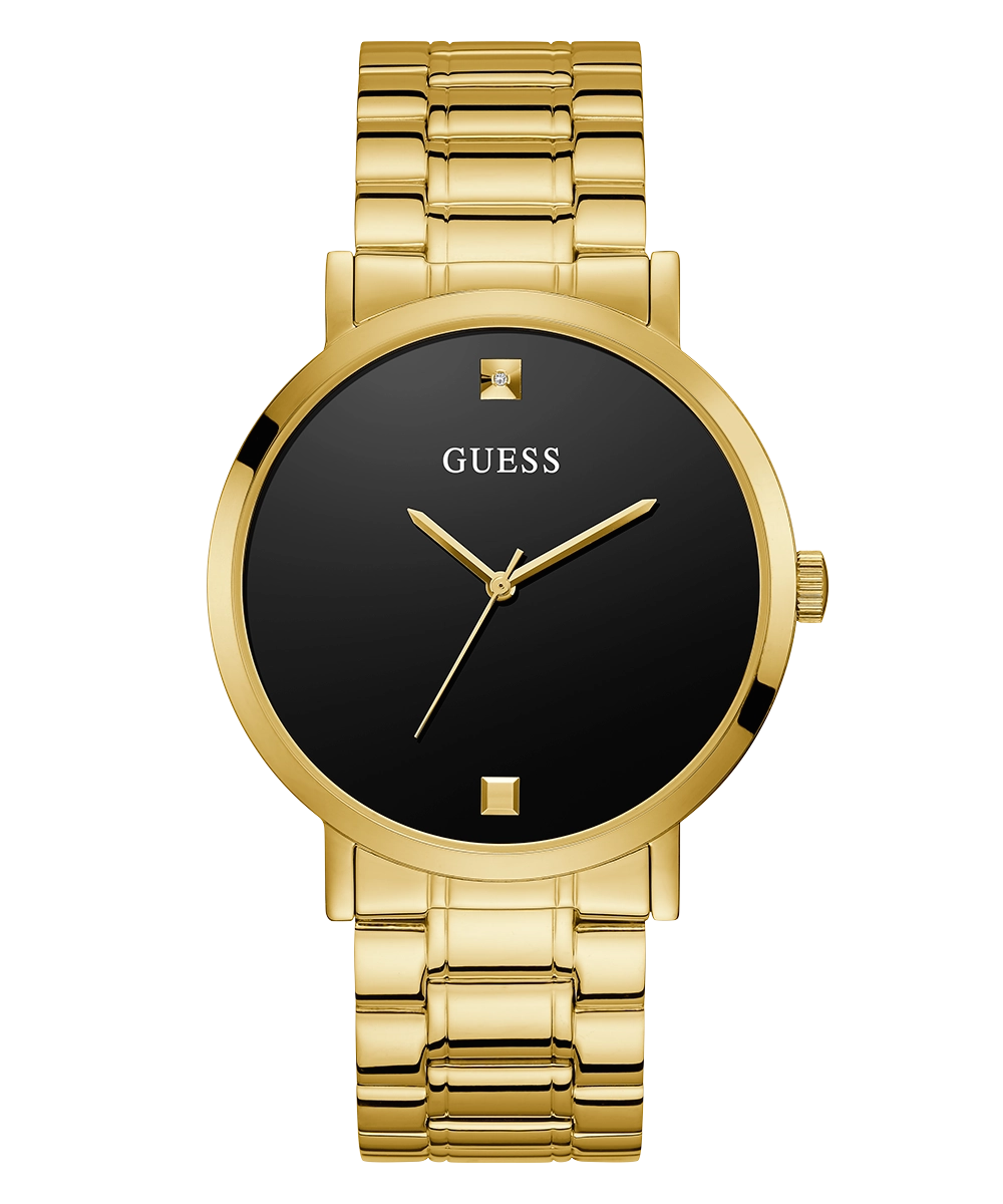 GUESS Mens Gold Tone Analog Watch