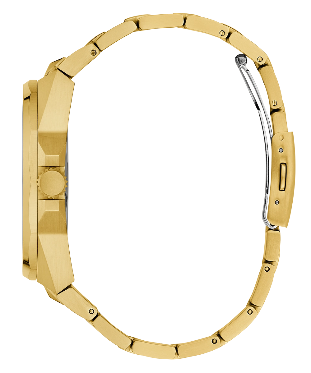 GUESS Mens Gold Tone Multi-function Watch