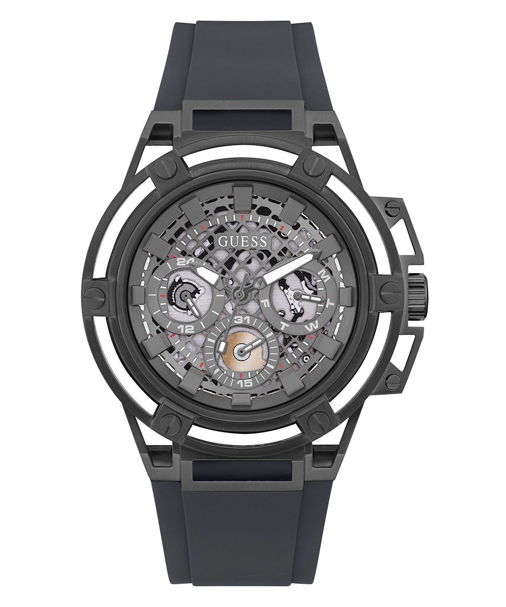 GUESS Mens Grey Gunmetal Multi-function Watch