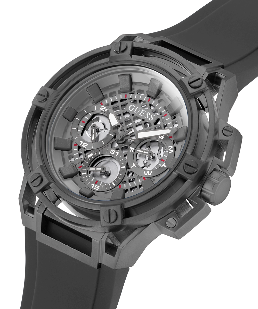 GUESS Mens Grey Gunmetal Multi-function Watch