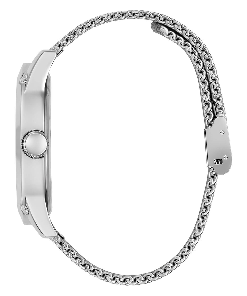 GUESS Mens Silver Tone Analog Watch