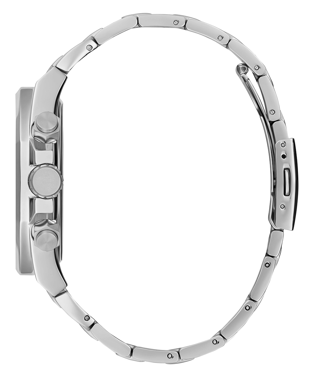 GUESS Mens Silver Tone Multi-function Watch