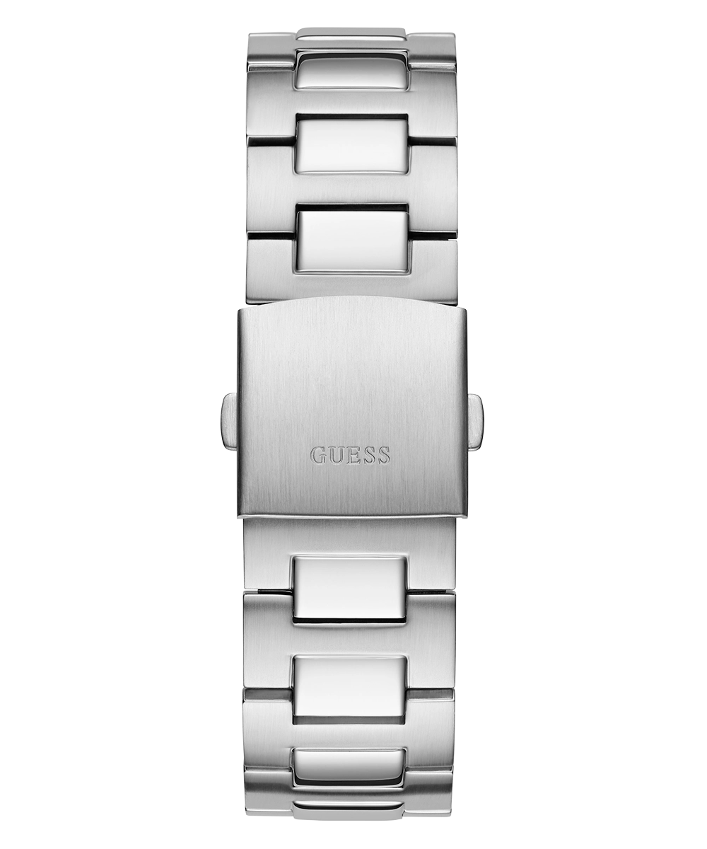GUESS Mens Silver Tone Multi-function Watch