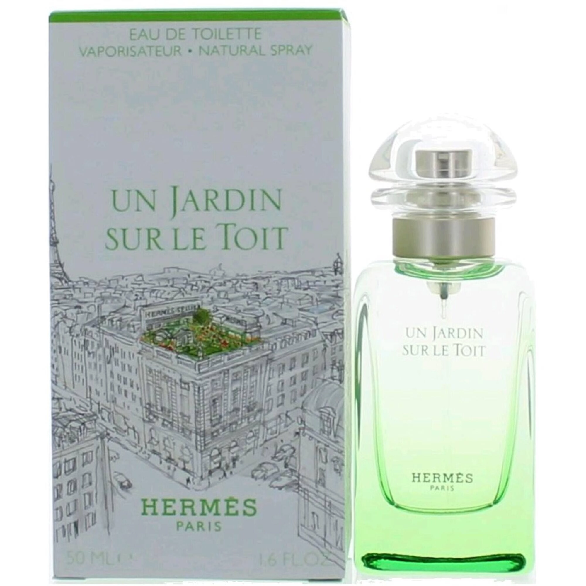 Hermes Women's Eau De Toilette Spray - Un Jardin Sur Le Toit Fresh Scent, 1.6 oz