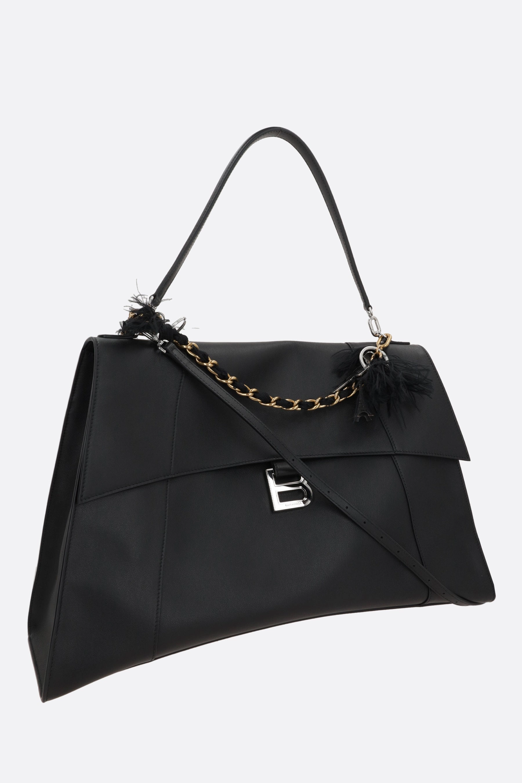 Hourglass Soft large handbag in smooth leather