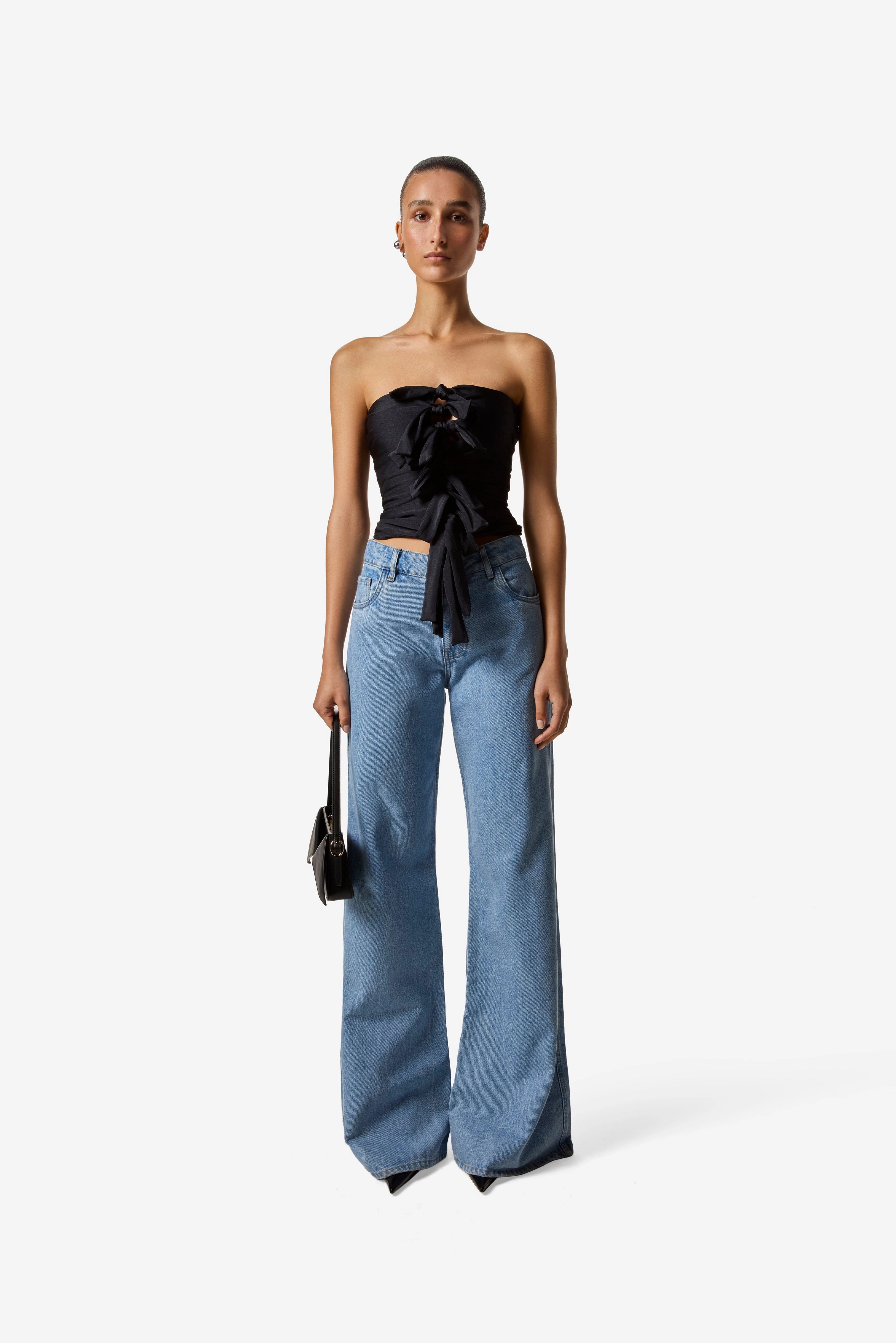 Jersey Knotted Gala Top