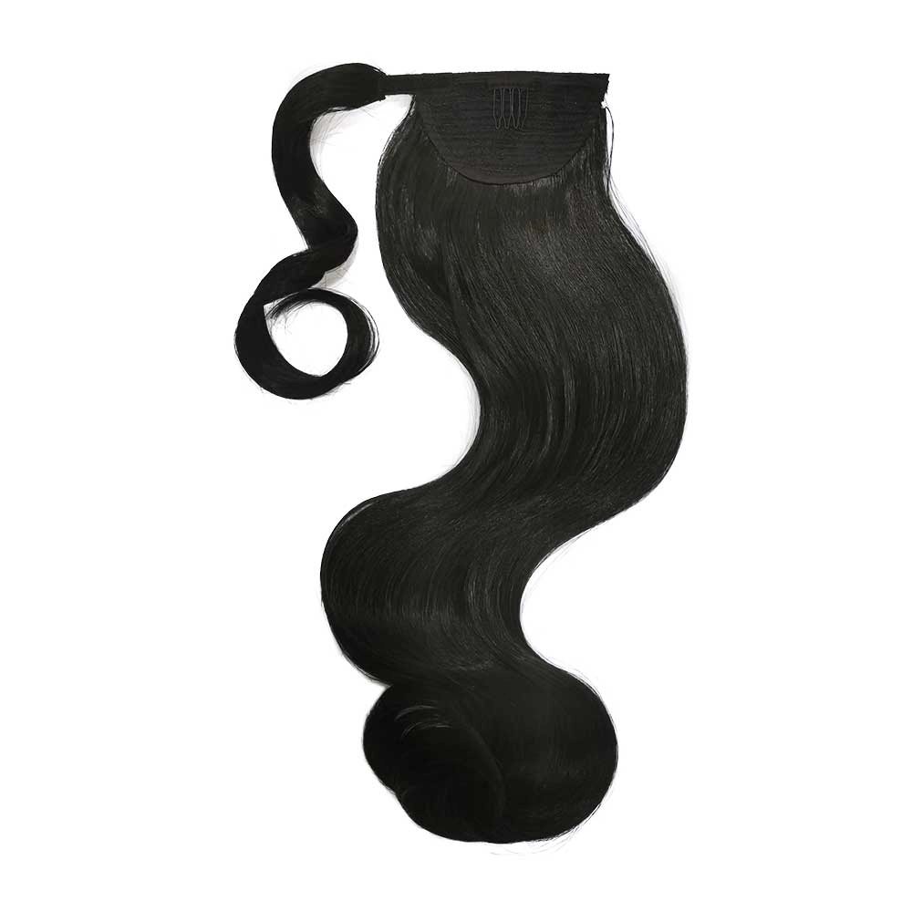 Jet Black Synthetic Soft  Wave Ponytail Extension