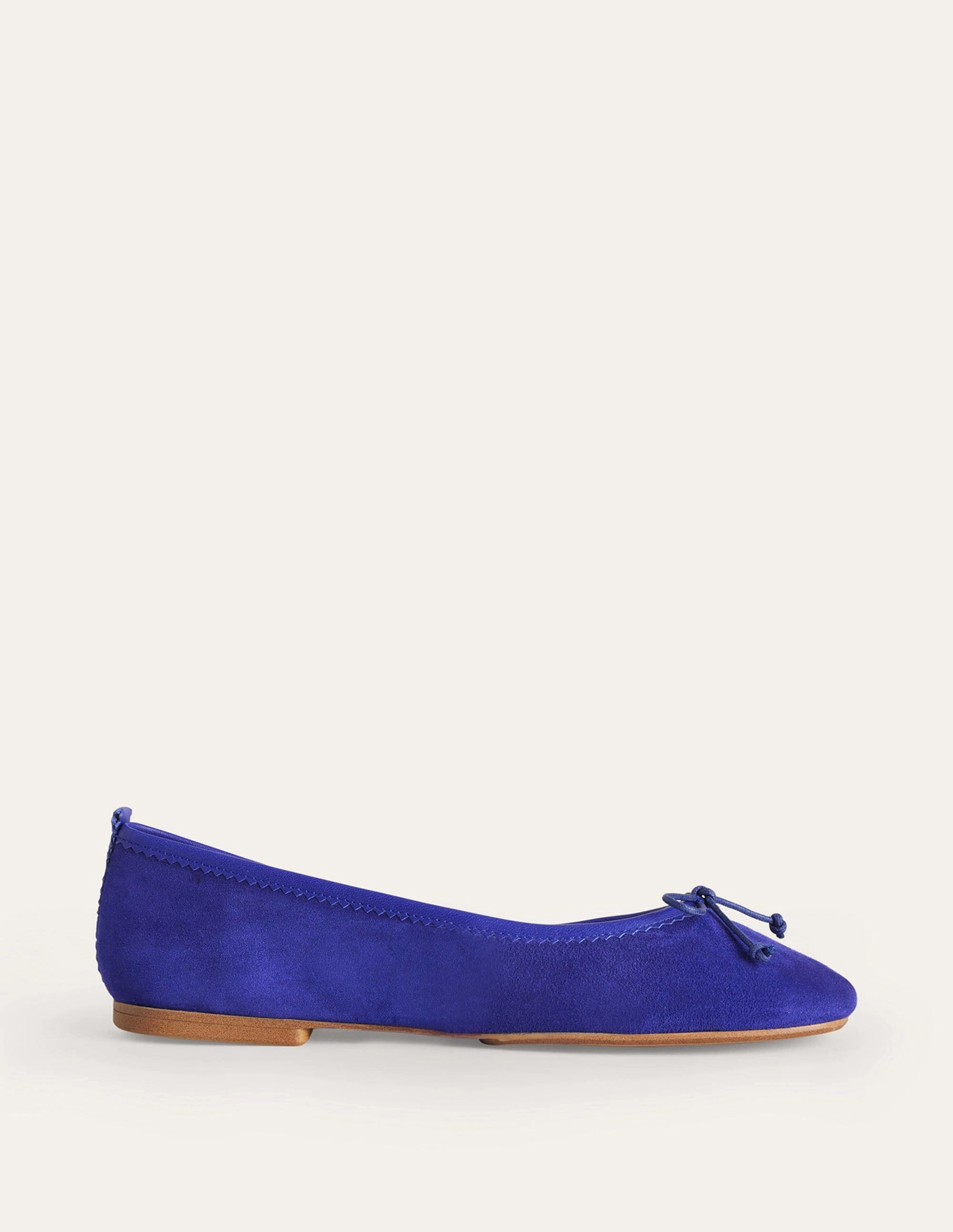 Kitty Flexi Sole Ballet Pumps-Lapis Blue Suede