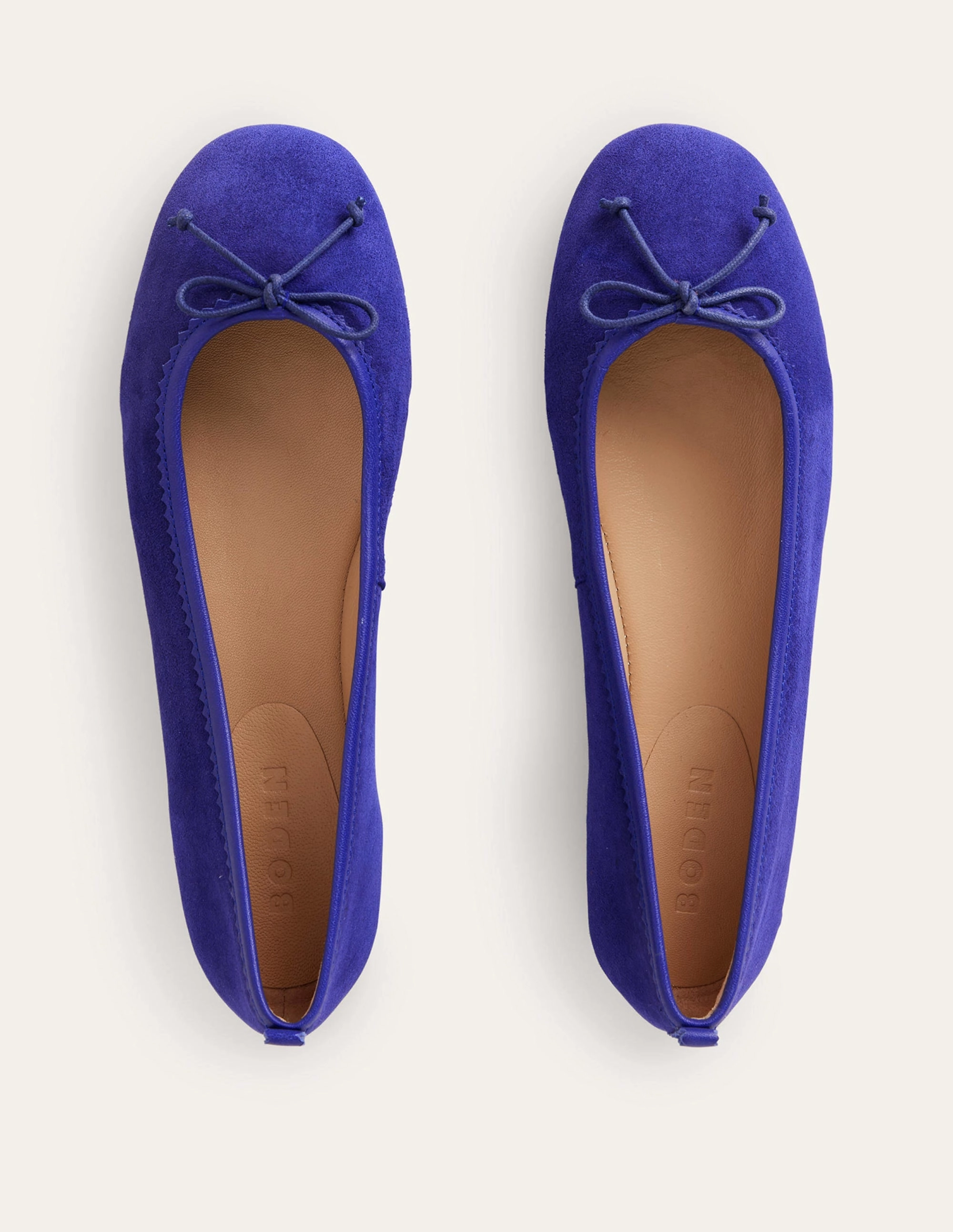 Kitty Flexi Sole Ballet Pumps-Lapis Blue Suede
