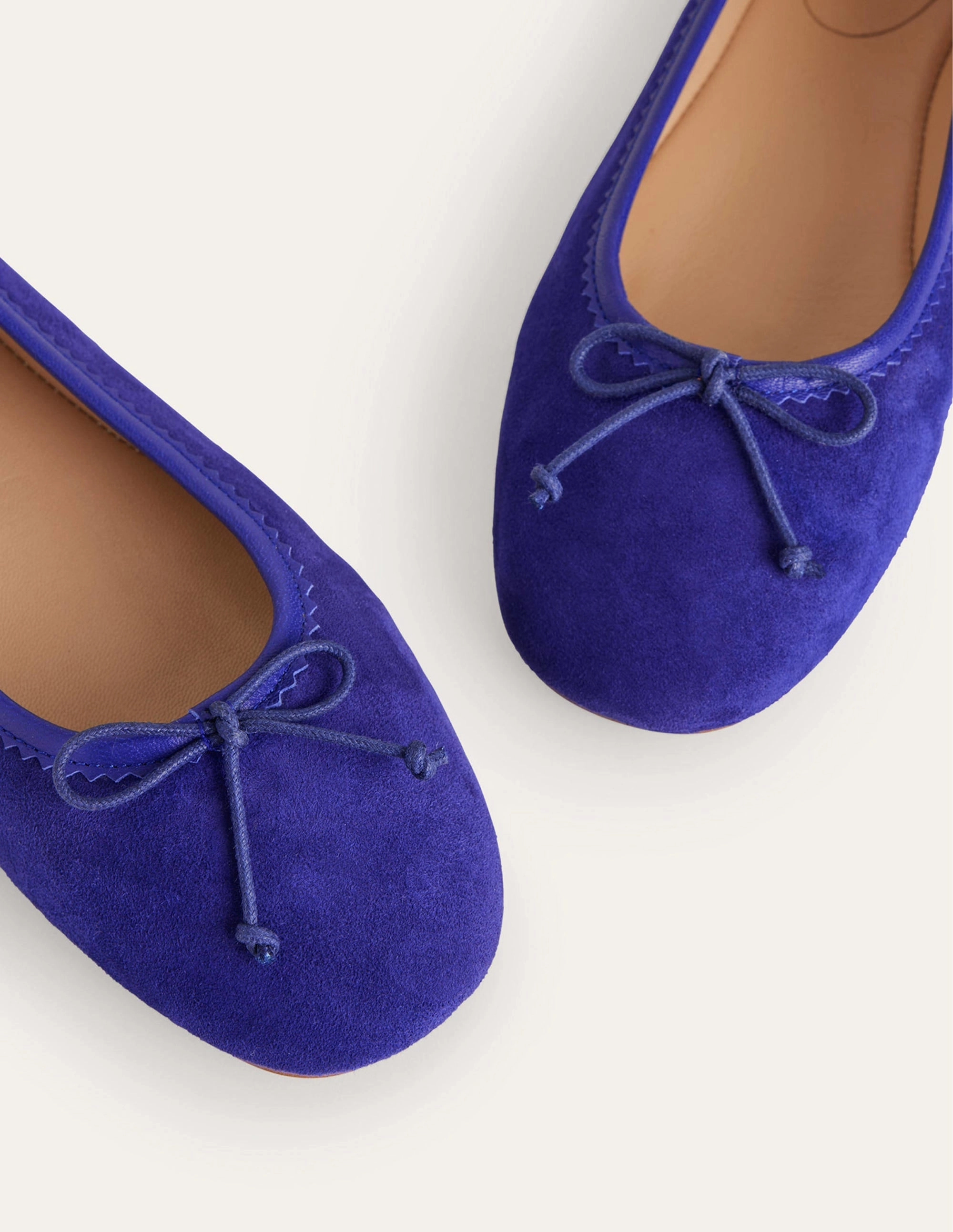 Kitty Flexi Sole Ballet Pumps-Lapis Blue Suede