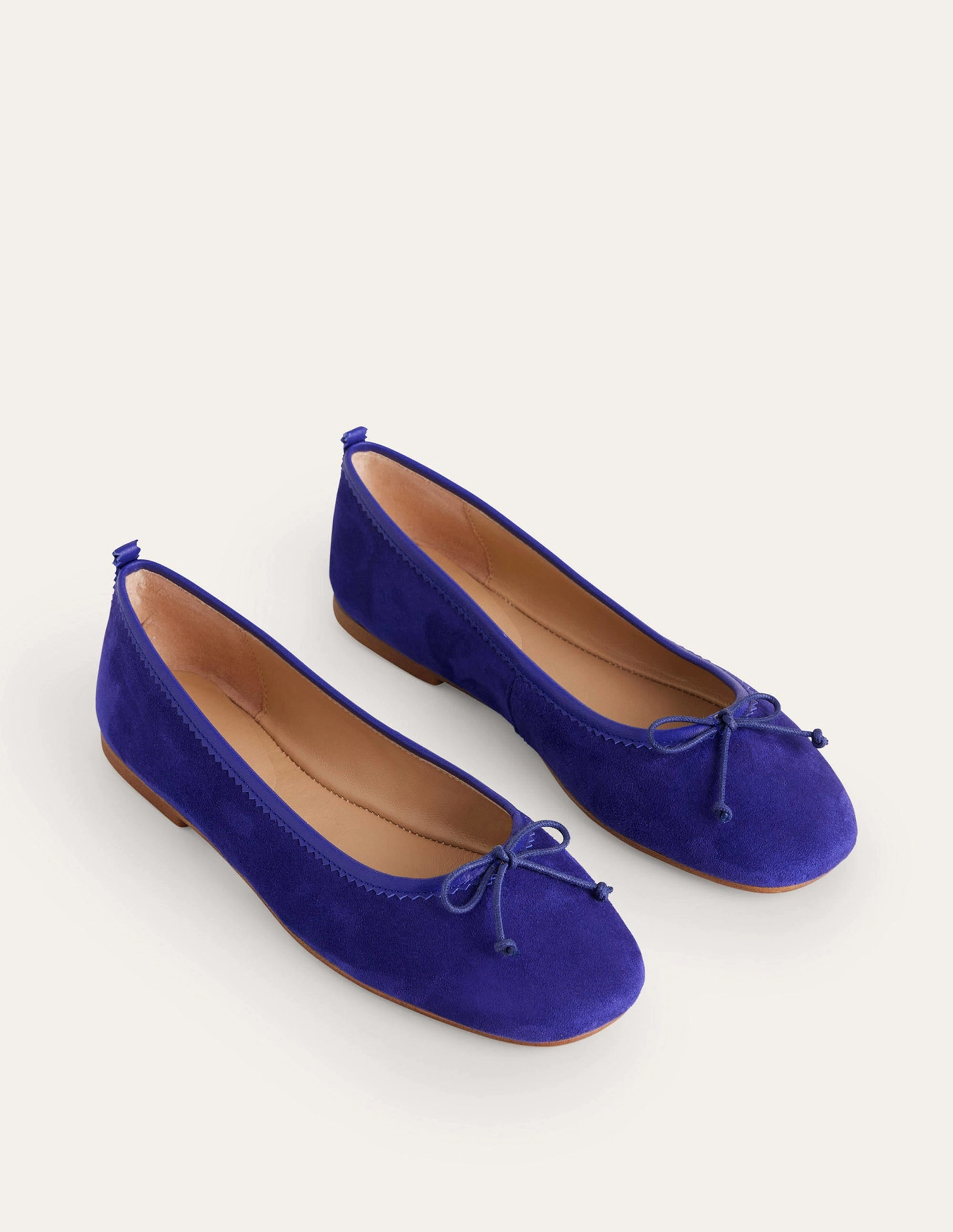 Kitty Flexi Sole Ballet Pumps-Lapis Blue Suede