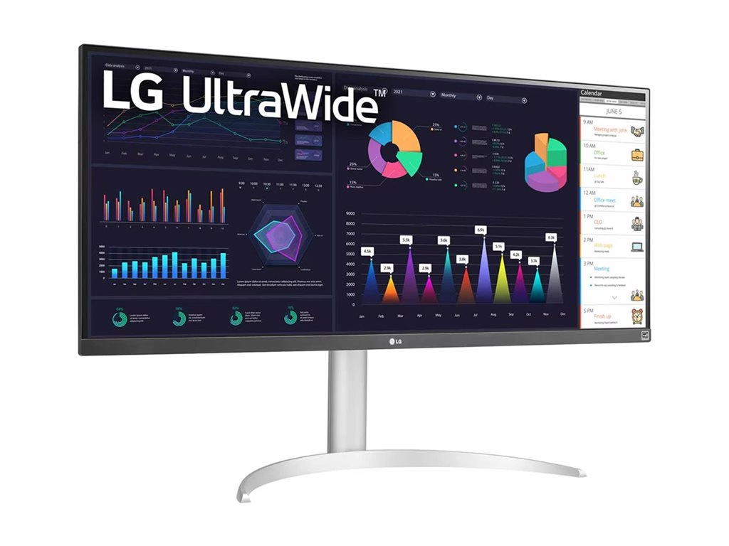 LG UltraWide 34BQ650-W - LED monitor - 34 - 2560 x 1080 WFHD @ 100 Hz - IPS - 500 cd/mï¿½ - 1000:1 - DisplayHDR 400 - 5 ms -