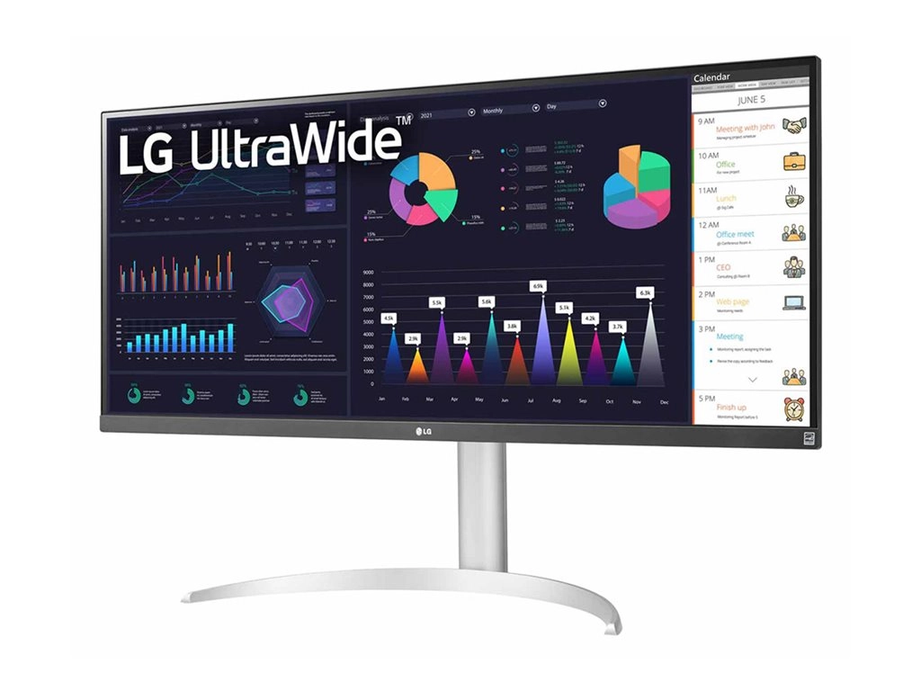 LG UltraWide 34BQ650-W - LED monitor - 34 - 2560 x 1080 WFHD @ 100 Hz - IPS - 500 cd/mï¿½ - 1000:1 - DisplayHDR 400 - 5 ms -
