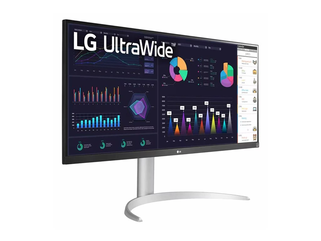 LG UltraWide 34BQ650-W - LED monitor - 34 - 2560 x 1080 WFHD @ 100 Hz - IPS - 500 cd/mï¿½ - 1000:1 - DisplayHDR 400 - 5 ms -