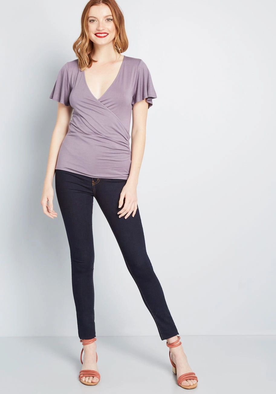 Lovely Day Flutter Sleeve Top